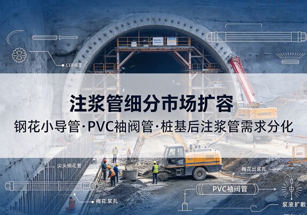 大余注浆管细分市场扩容，隧道钢花小导管、PVC 袖阀管、桩基后注浆管需求分化